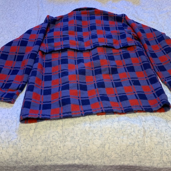 Red and Blue Sweater-like Button Up - Picture 4 of 6